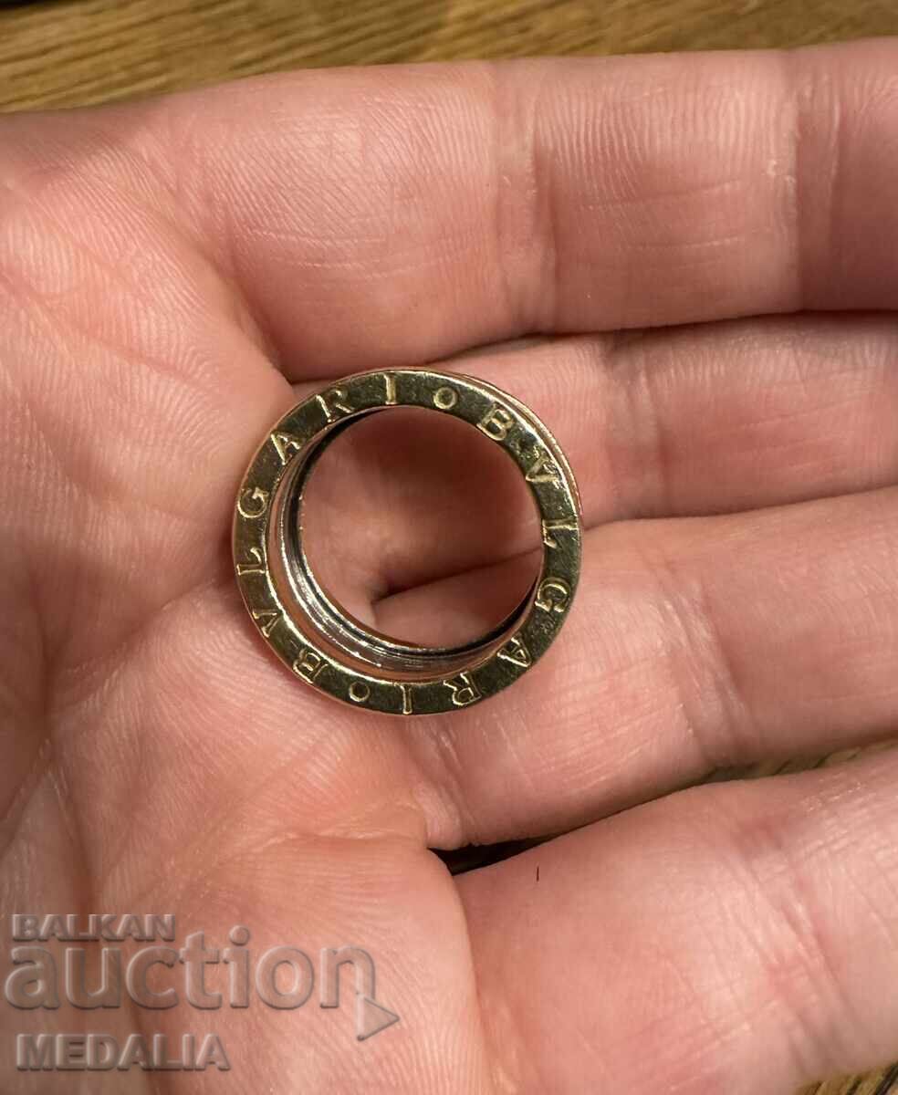 Красив златен 14К пръстен - халка - бяло и жълто злато с цена € 900.00 | 1760.25 лв.