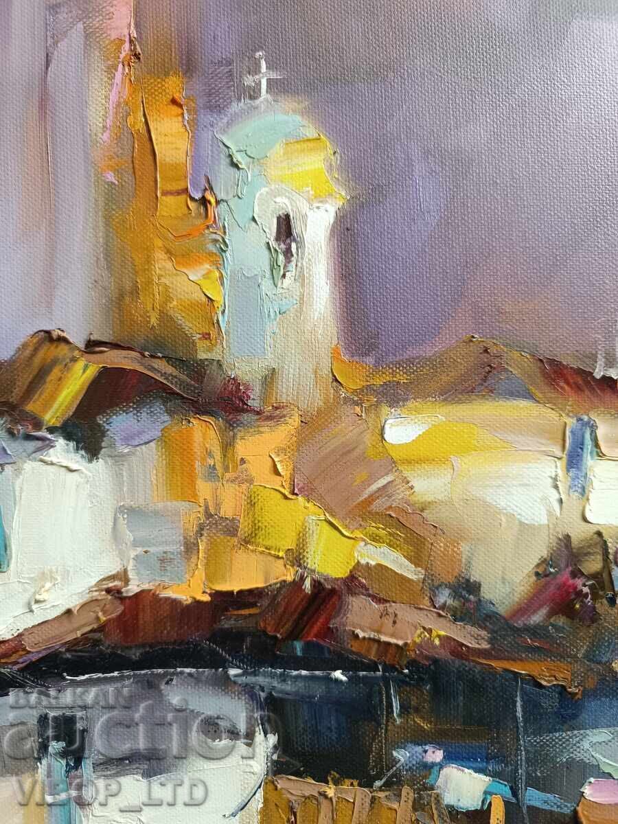 Khud. Ĭordanov, ΡΟΔΟΠΣΚΙ CHERGI, 40/60, ελαιογραφία, υπογραφή με τιμή € 200.00 | 391.17 BGN