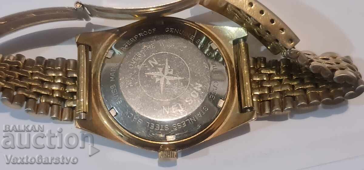 Auction  Watch - "NELSON" Gold-Plated - WORKS PERFECTLY!