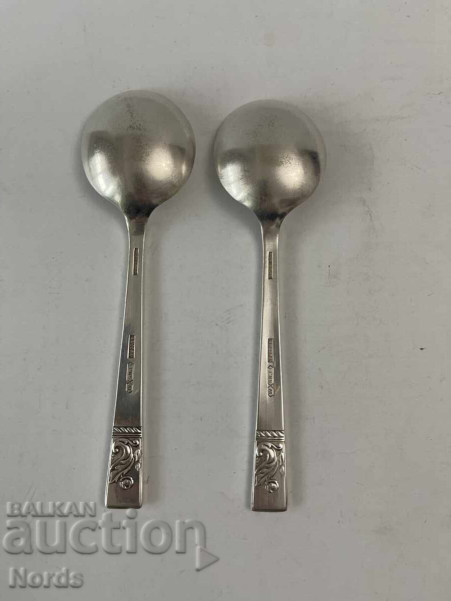 Licitație Lingurițe argintate pentru dulceață cu marcaj