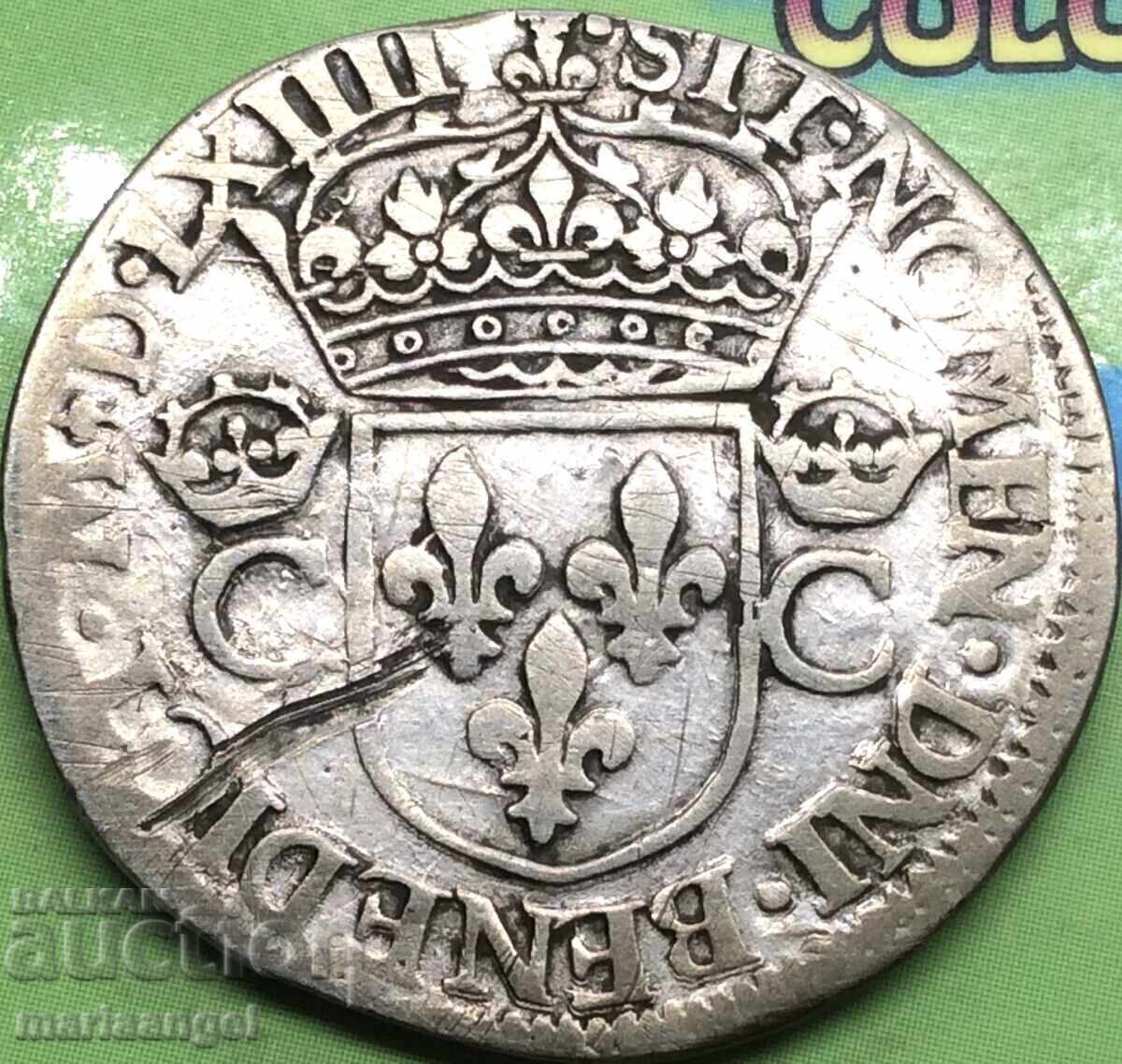 France Teston King Charles IX 29mm 9.05g Patină - rar cu preț € 90.00 | 176.03 BGN