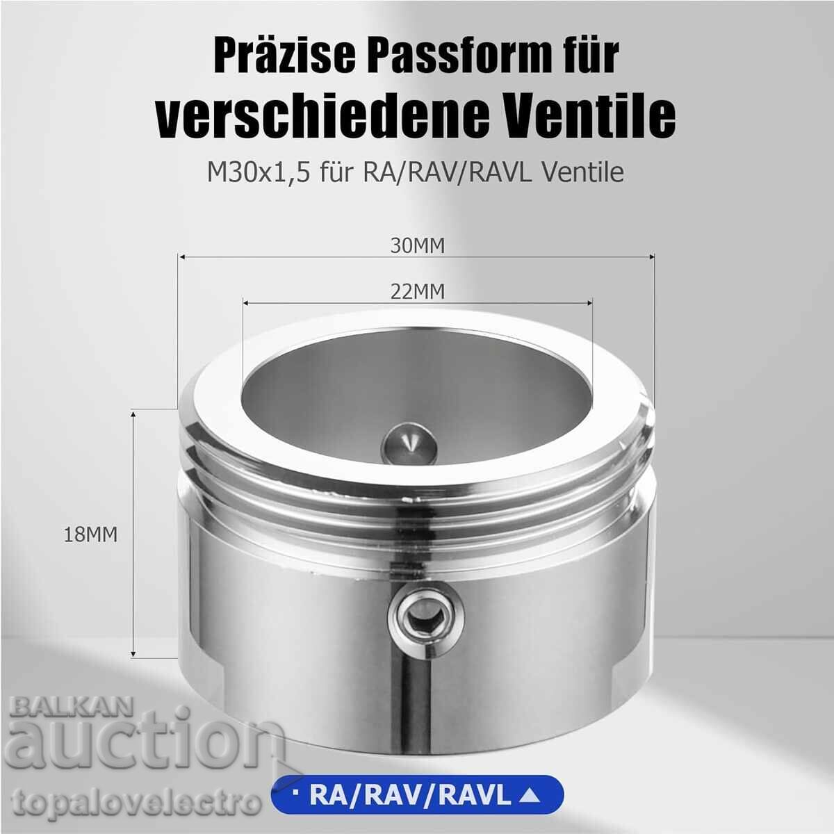 Licitație NOU! 1 buc. Adaptor pentru termostat de radiator M30x1.5