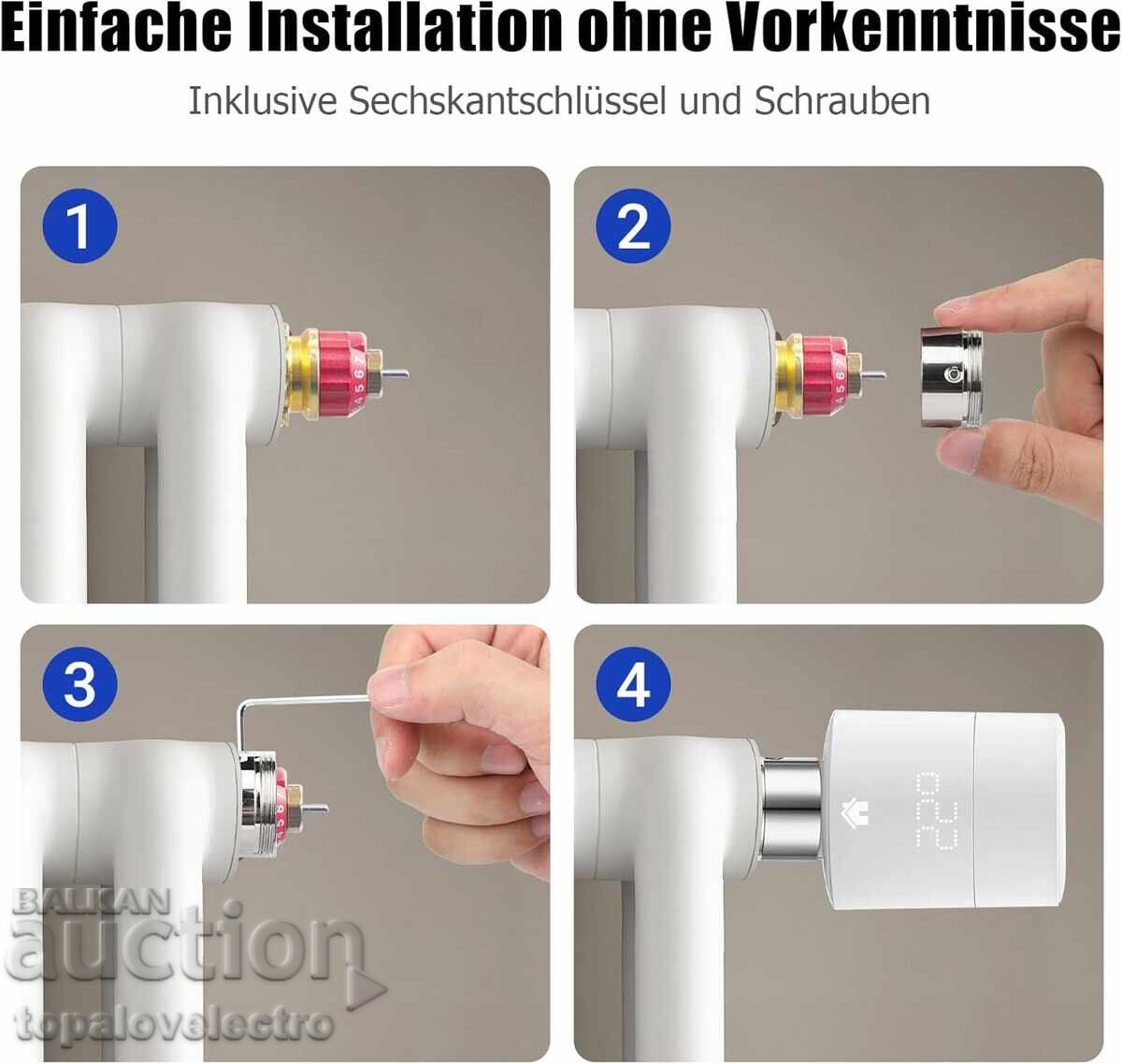 NOU! 1 buc. Adaptor pentru termostat de radiator M30x1.5 - 5