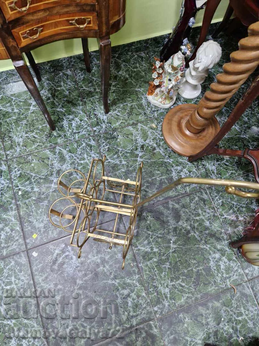 Minunată cărucior antic englezesc pentru sticle - 5