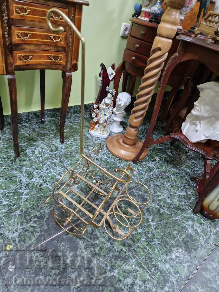 Minunată cărucior antic englezesc pentru sticle - 6