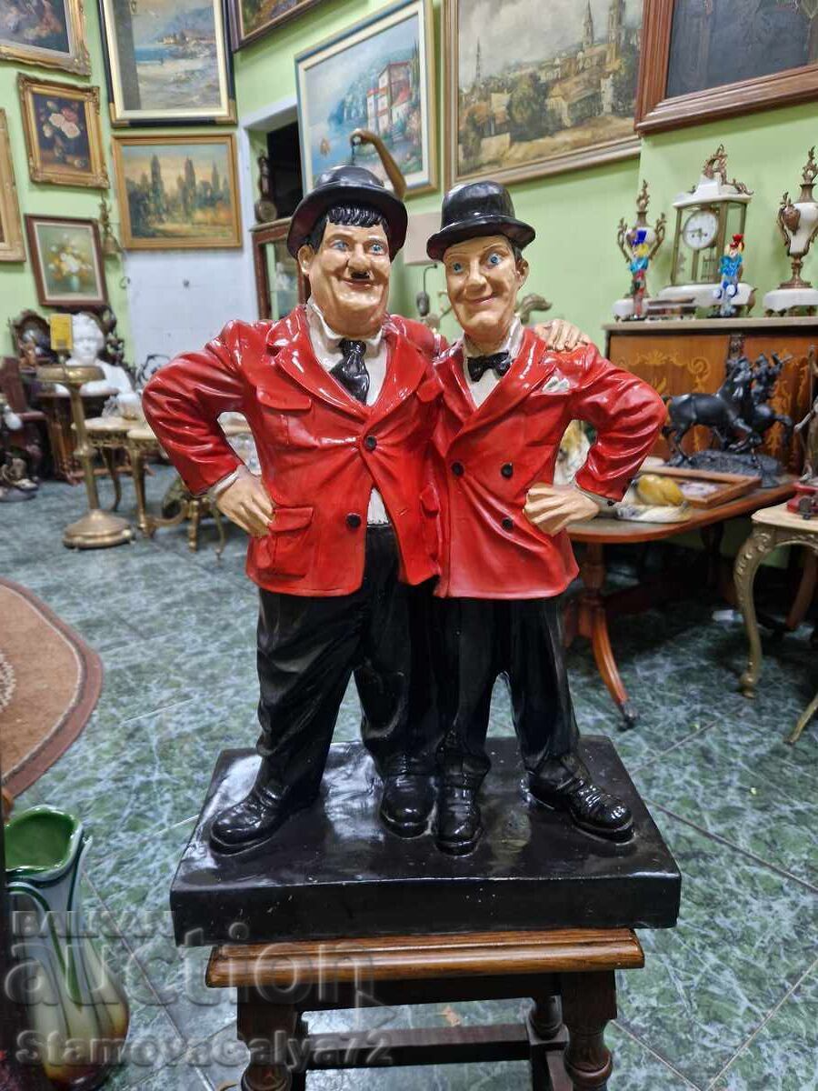 Figurină englezească minunată Laurel și Hardy