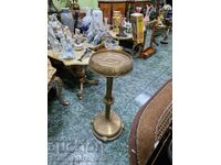 Large antique bronze floor ashtray