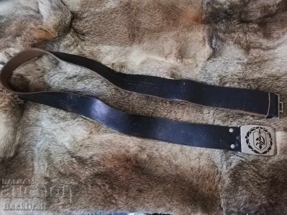 Livrarea Centură din piele veche de milițian NRB, Miliție, Uniformă