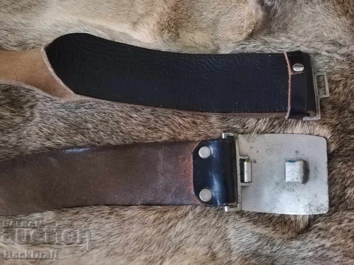 Centură din piele veche de milițian NRB, Miliție, Uniformă - 6