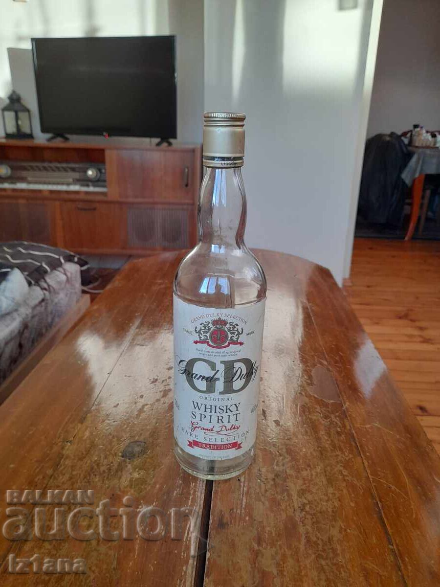 Παλαιό μπουκάλι ουίσκι GD