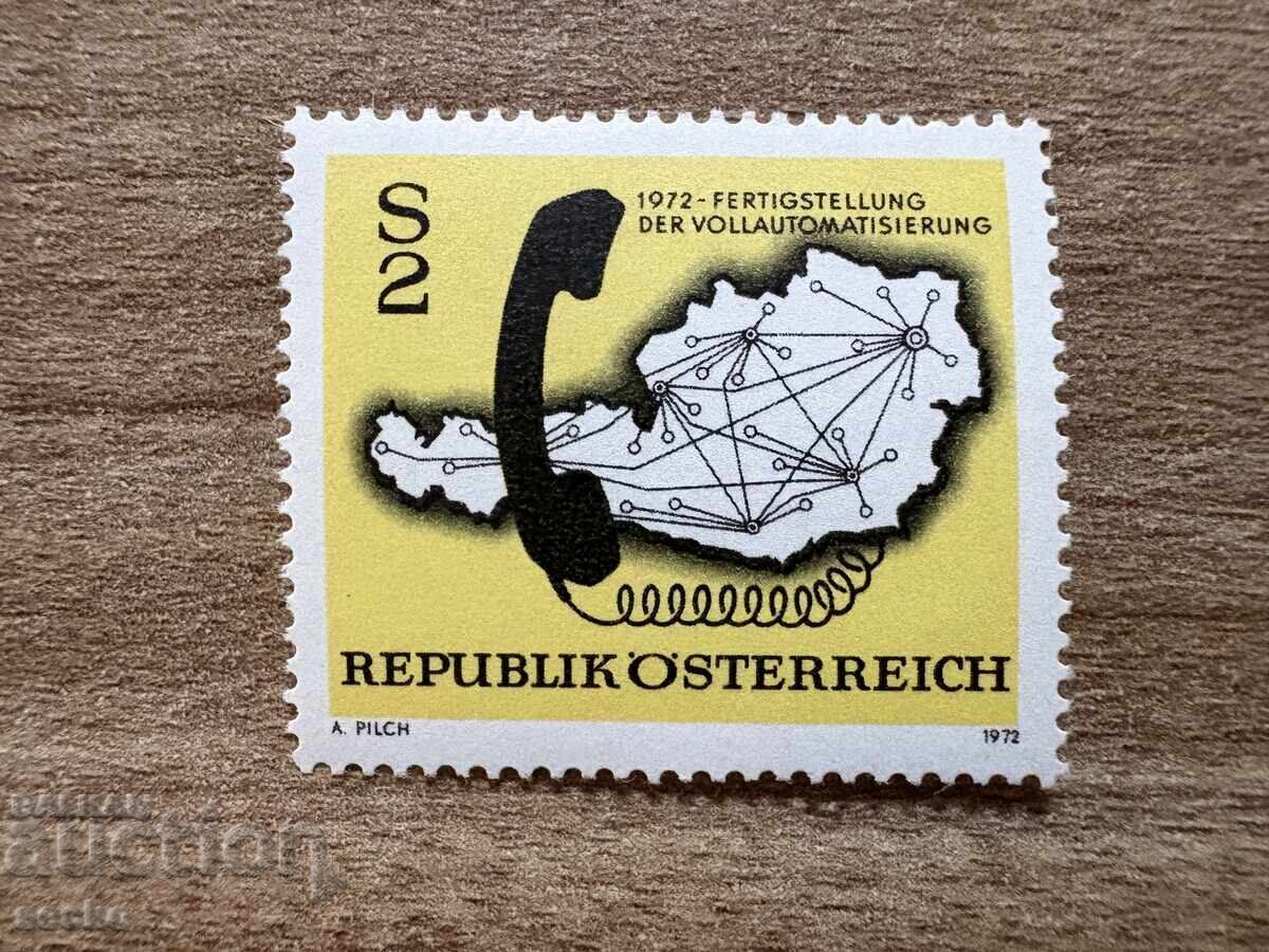 Austria - Automatizare completă a rețelei telefonice (1972) MNH