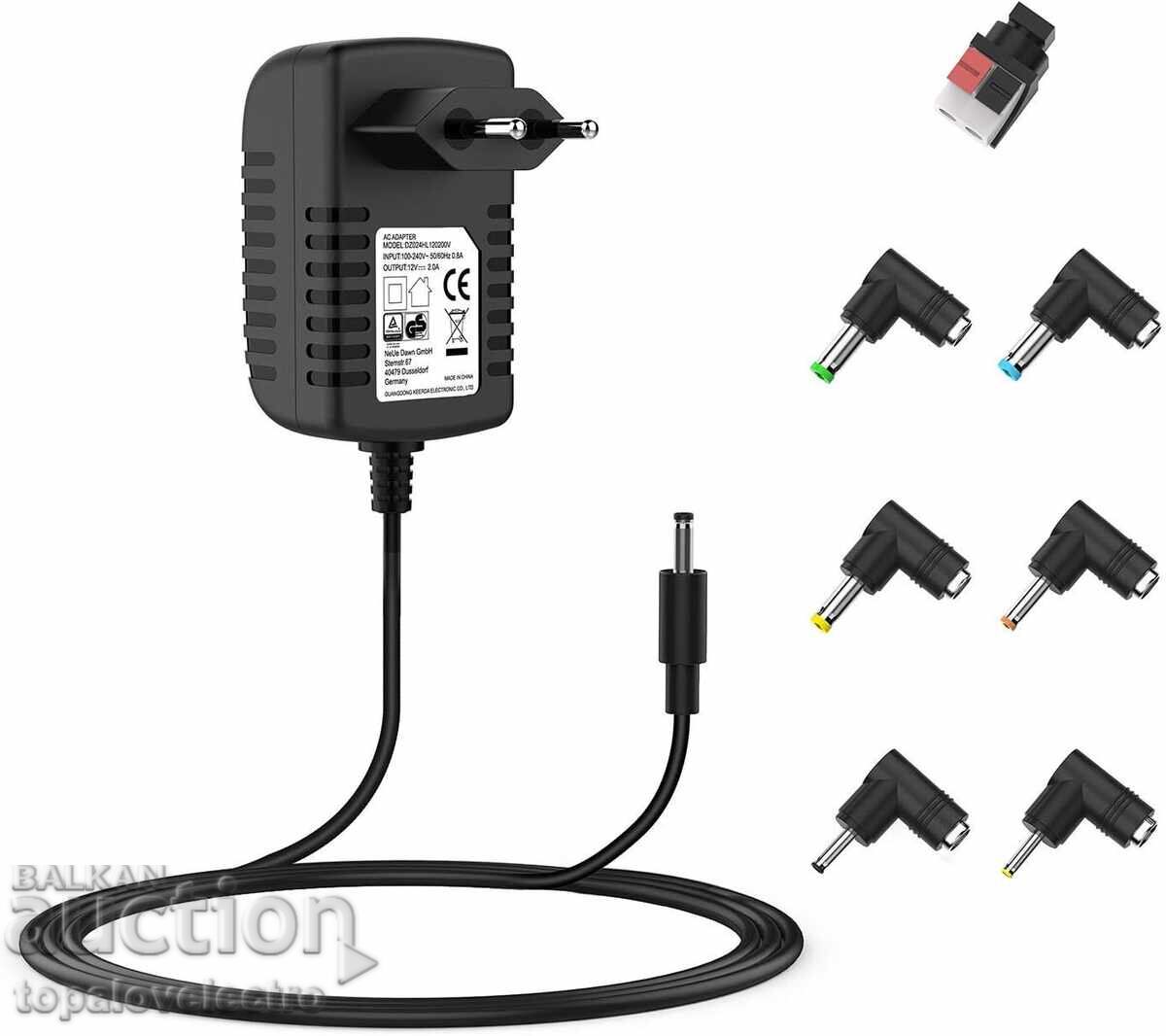 ΚΑΙΝΟΥΡΓΙΟ! Universal τροφοδοτικό 12V 2A – 24W με 7 ακροδέκτες