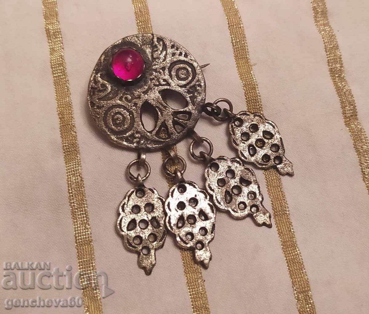 RARE Ethnographic Revival Thracian brooch/sachian - 5