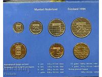 Olanda 5,10,25, cenți 1,2.5,5 gulden 1994. Set. ZEELAD