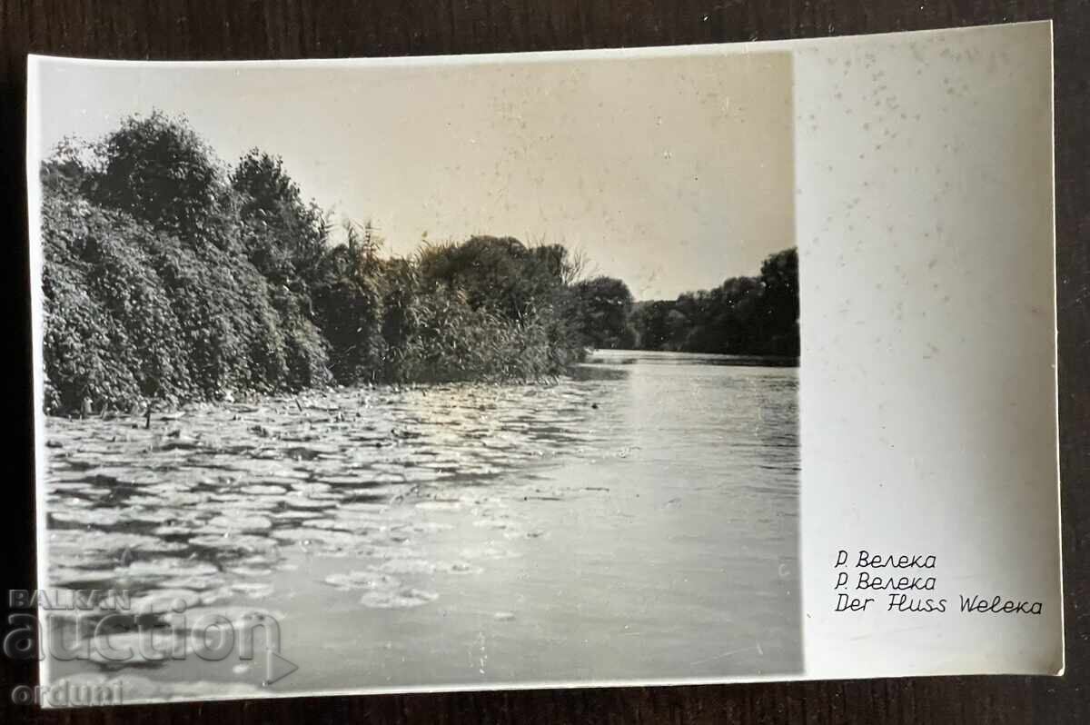 5456 Bulgaria carte poștală cu barcă pe Râul Veleka anii '50