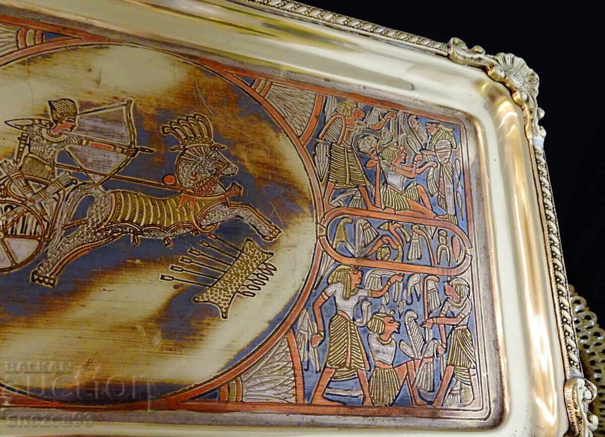 Παράδοση Χάλκινος δίσκος, πιατέλα, πάνελ Αίγυπτος, άρμα