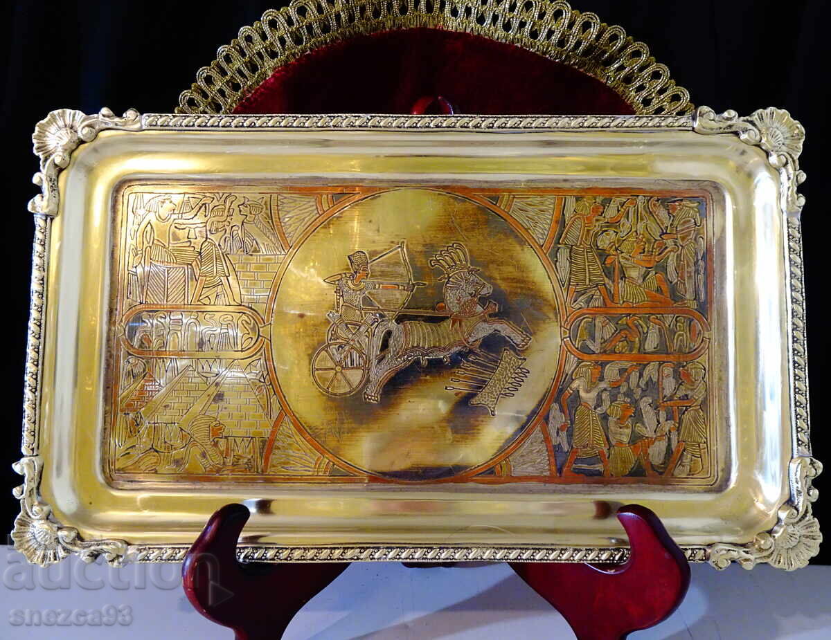 Χάλκινος δίσκος, πιατέλα, πάνελ Αίγυπτος, άρμα - 7