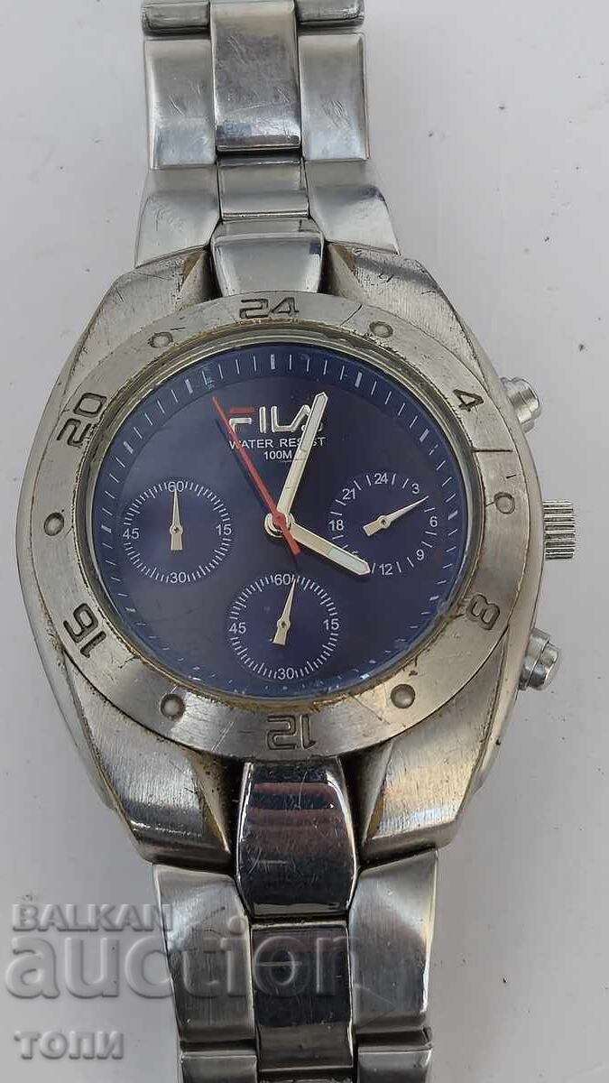 FILA CHRONOGRAPH QUARTZ JAPAN RARE, I DON'T KNOW IF IT WORKS, BZTs with price € 0.01 | 0.02 BGN