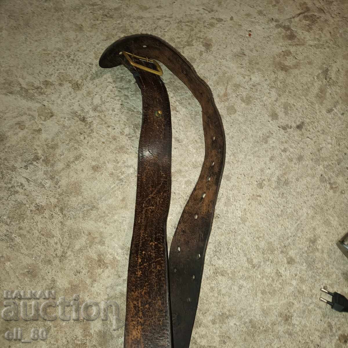 Licitație Centură militară lată din piele naturală