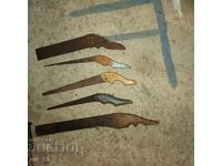 Old saws with wooden handles