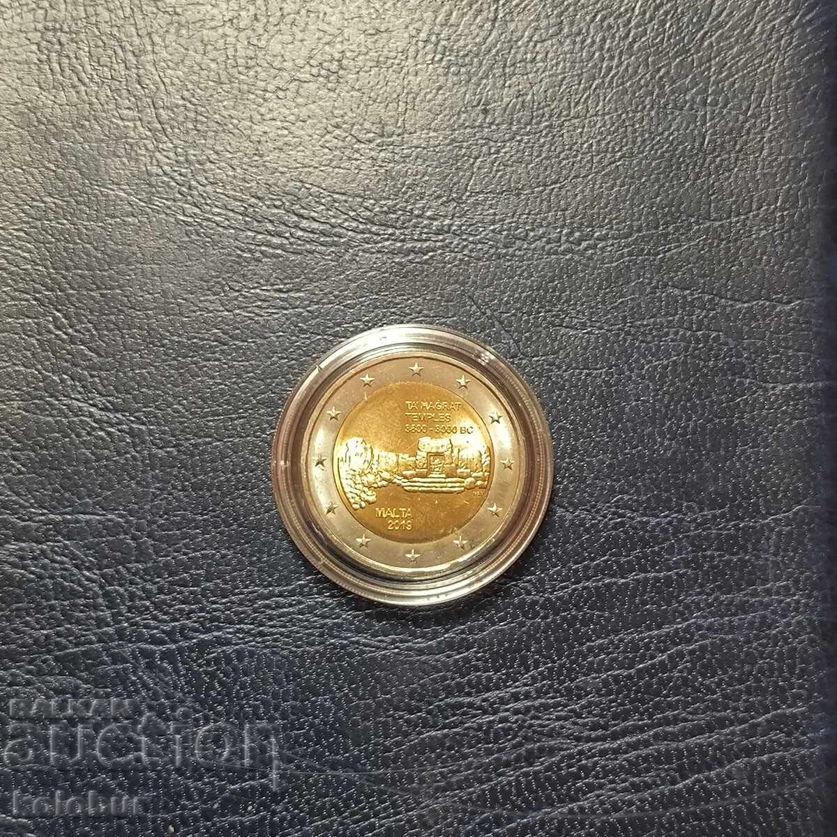 Mal’ta 2 euro 2019 g. Locuri istorice - Templul Ta' Ħaġrat UNC Mal’ta 2 euro 2019 g. Locuri istorice - Templul Ta' Ħaġrat UNC