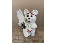 Порцеланова статуетка „Олимпийското мече-скиор“, СССР