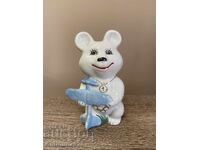 Порцеланова статуетка „Олимпийското мече със самолет“, СССР