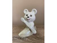 Порцеланова статуетка „Олимпийското мече – гребане“, СССР