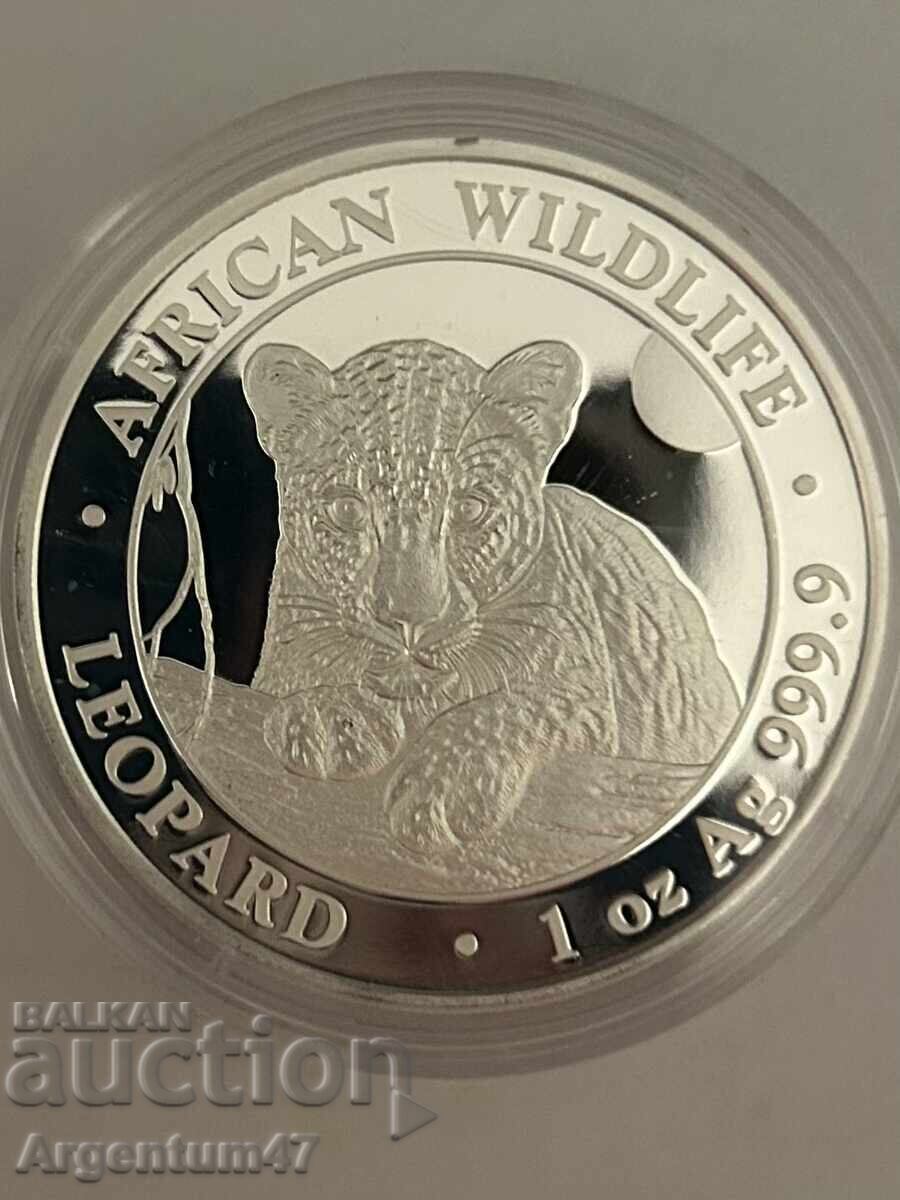 Аукцион СРЕБРО 1 OZ 2025 СОМАЛИЯ - ЛЕОПАРД