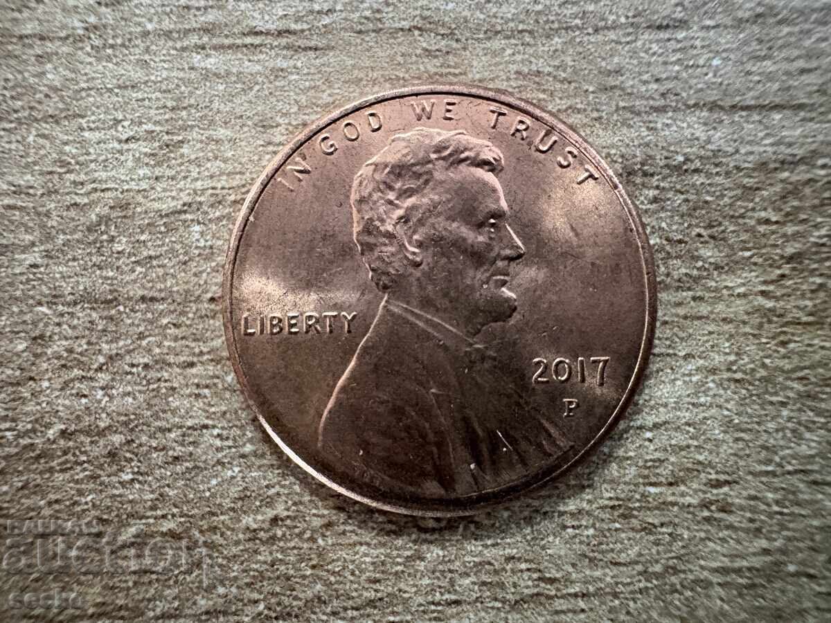 САЩ - 1 цент (2017) - P с цена € 0.20 | 0.39 лв.