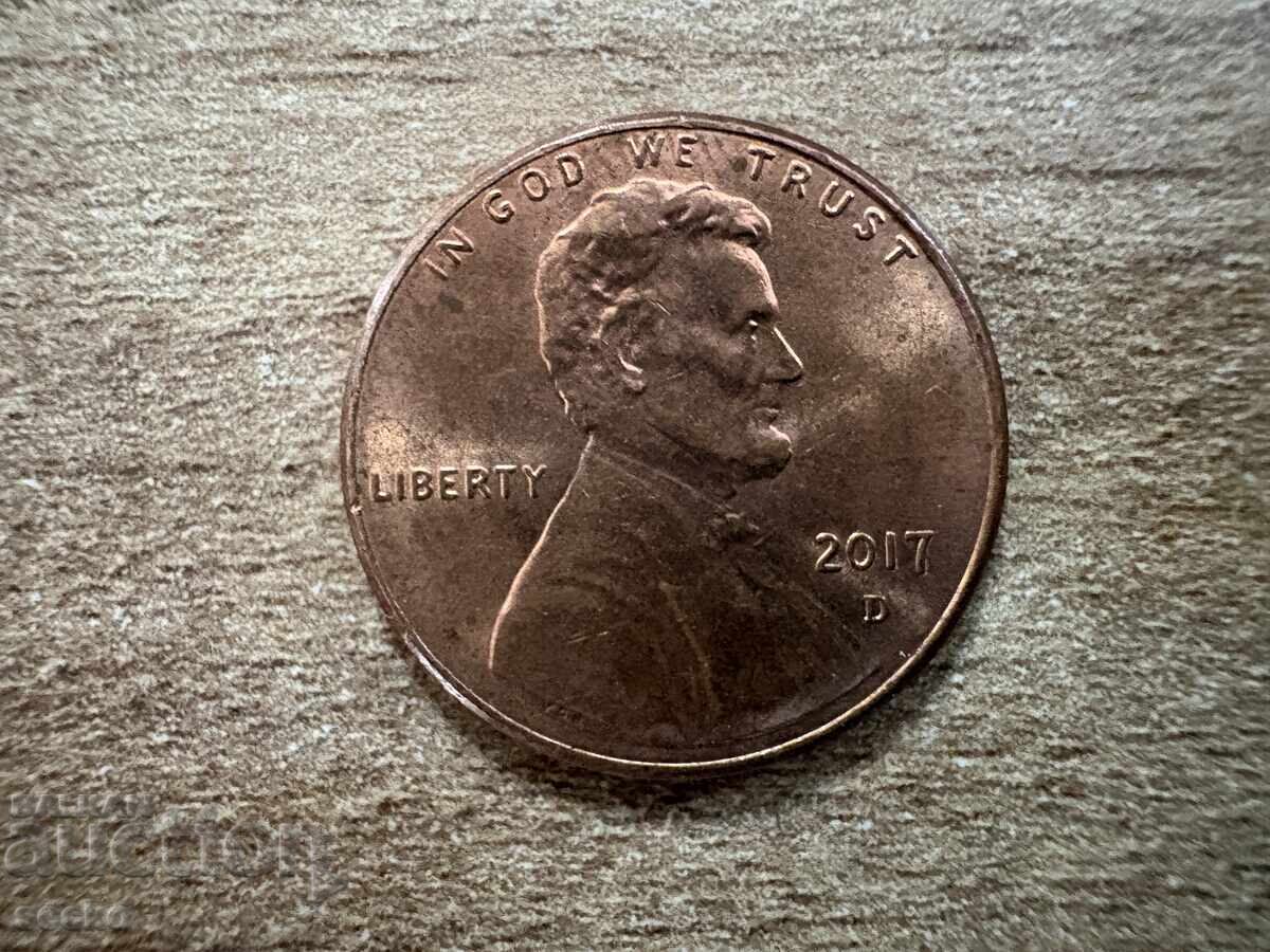 SUA - 1 cent (2017) - D cu preț € 0.20 | 0.39 BGN