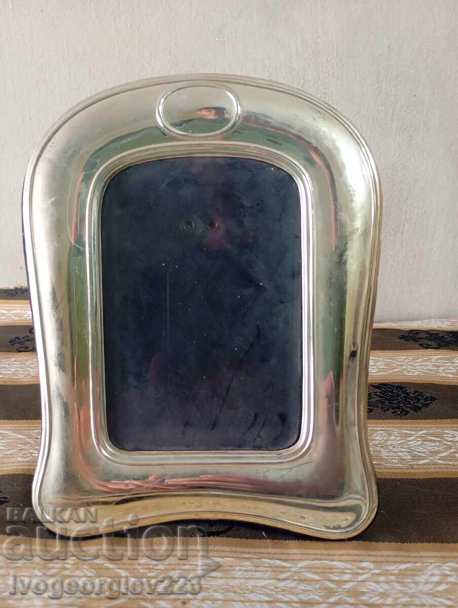 Сребърна рамка за снимка в стил арт деко