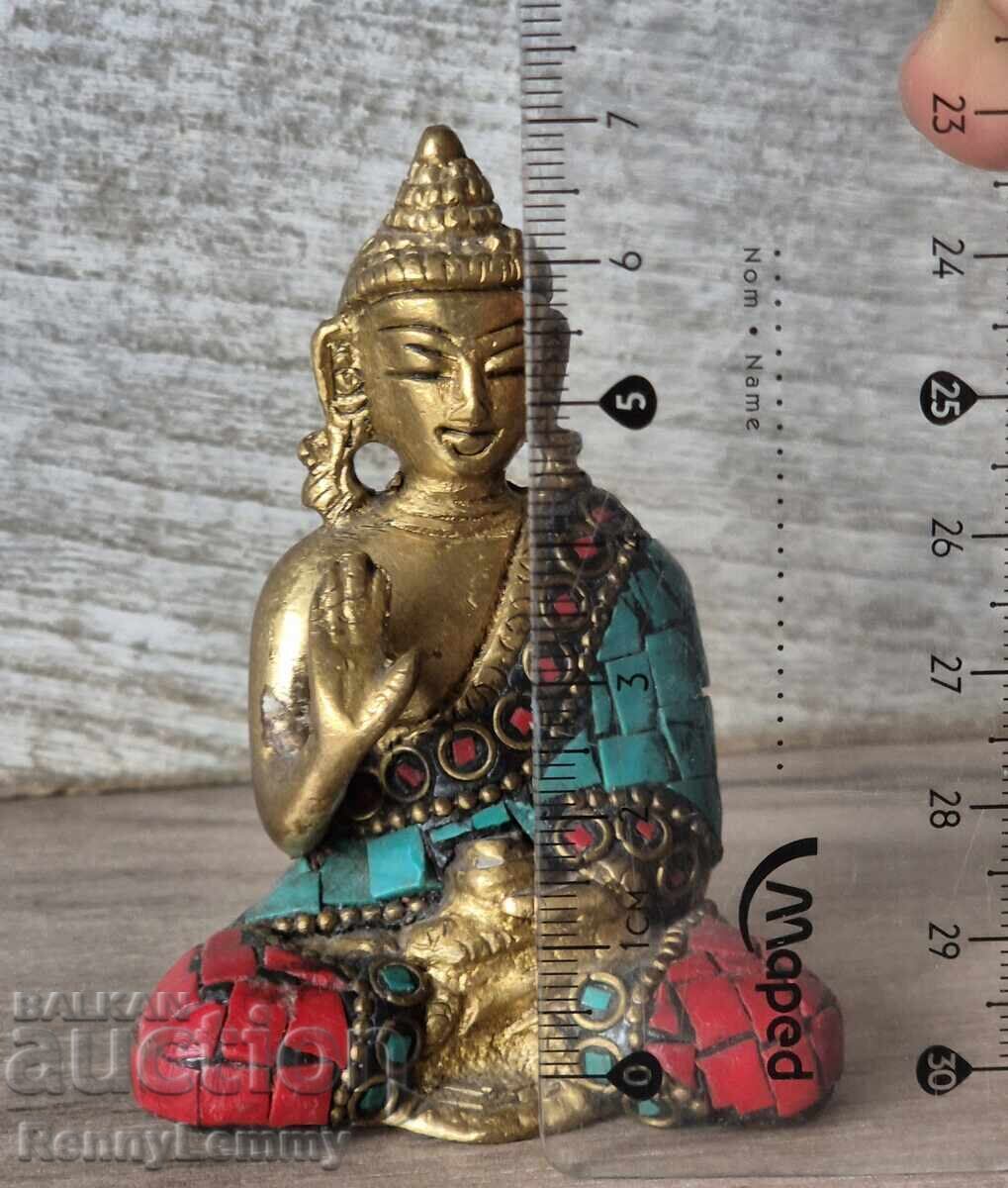 Budă de bronz și corali, unicat - 5