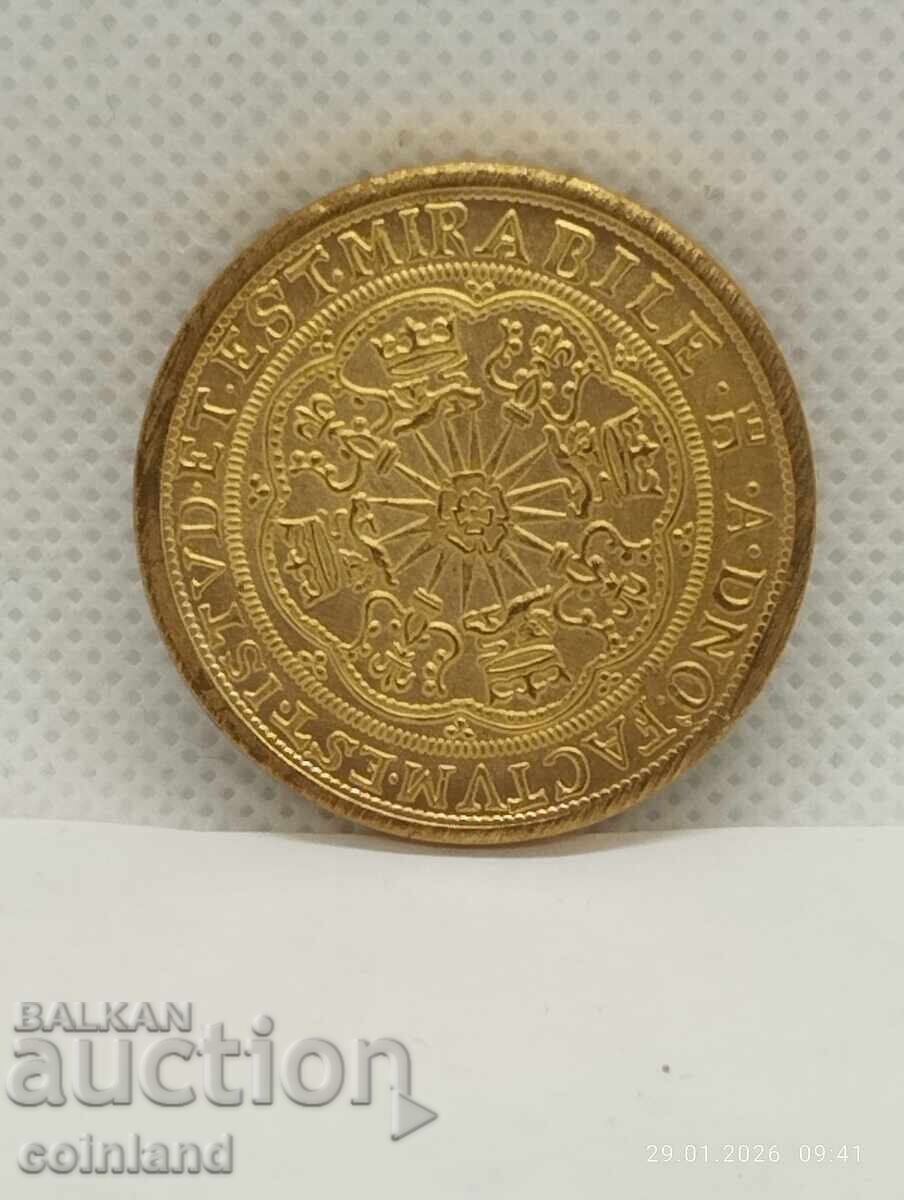 Monedă placată cu aur - REPRODUCERE cu preț € 7.00 | 13.69 BGN Monedă placată cu aur - REPRODUCERE cu preț € 7.00 | 13.69 BGN