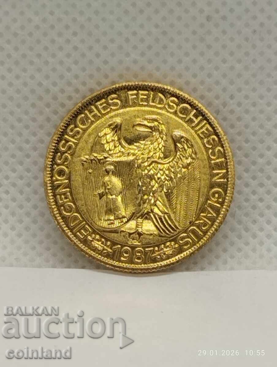 Monedă placată cu aur - REPRODUCERE cu preț € 7.00 | 13.69 BGN Monedă placată cu aur - REPRODUCERE cu preț € 7.00 | 13.69 BGN