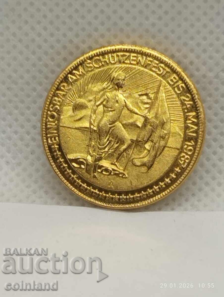 Monedă placată cu aur - REPRODUCERE Monedă placată cu aur - REPRODUCERE