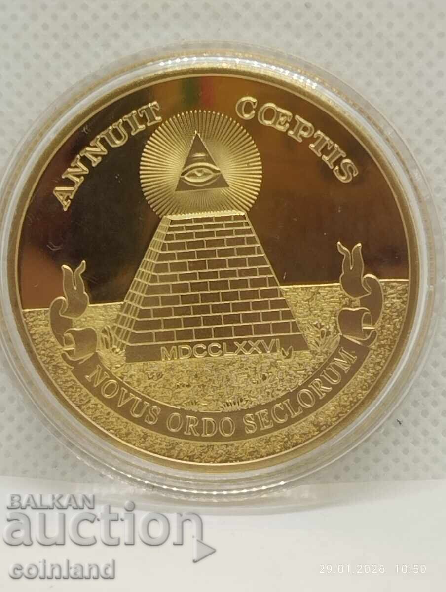 Monedă placată cu aur - REPRODUCERE