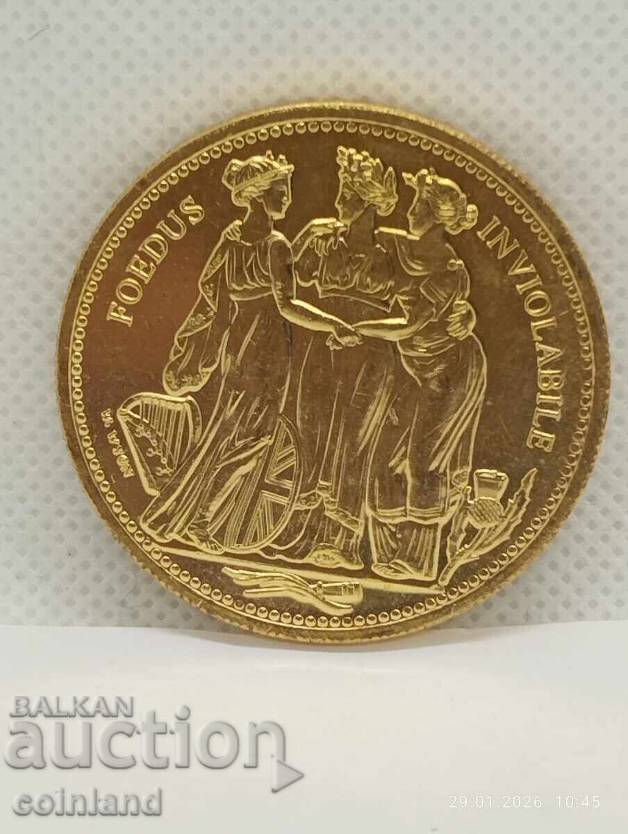 Monedă placată cu aur - REPRODUCERE
