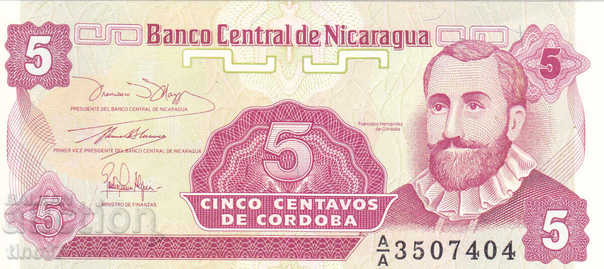 tino37- NICARAGUA - 5 CENTAVOS - 1991 - UNC cu preț € 0.60 | 1.17 BGN