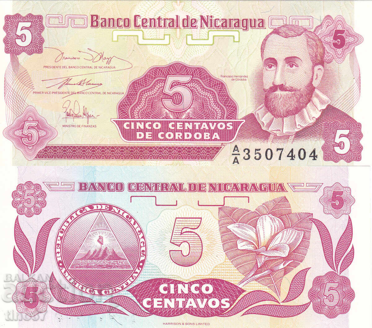tino37- NICARAGUA - 5 CENTAVOS - 1991 - UNC