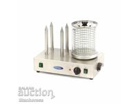 Combined hot dog machine - with 4 skewers and a warming cylinder