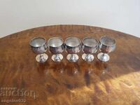 Посребрени гравирани метални чашки E.P.N.S