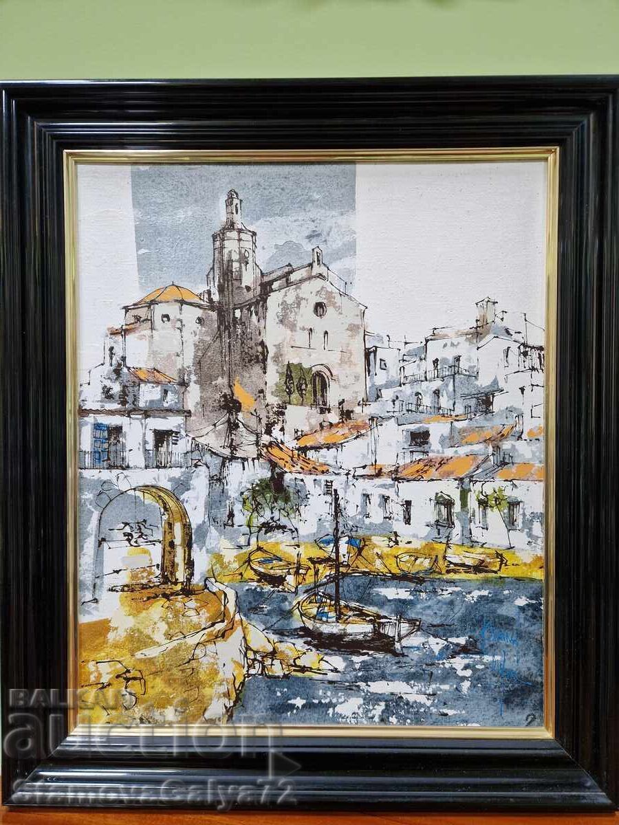 Δημοπρασία Εξαιρετικός ισπανικός αυθεντικός ελαιογραφικός πίνακας ζωγραφικής