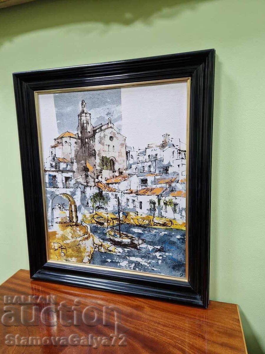 Εξαιρετικός ισπανικός αυθεντικός ελαιογραφικός πίνακας ζωγραφικής - 5