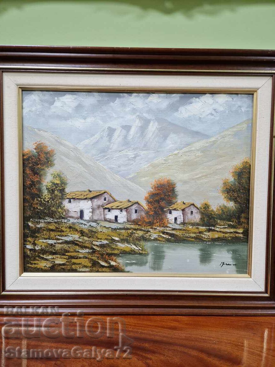Auction  Beautiful Belgian original oil painting on canvas