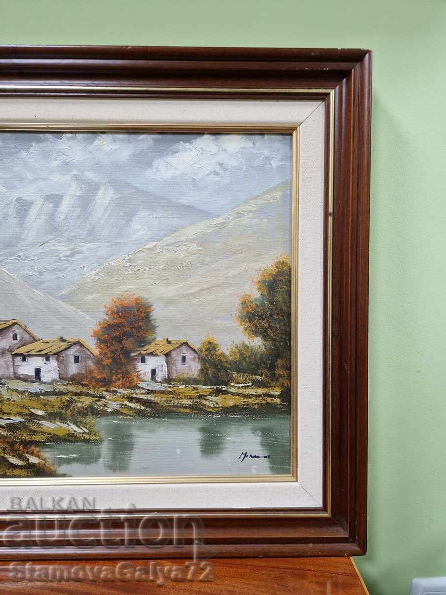 Delivery of Beautiful Belgian original oil painting on canvas