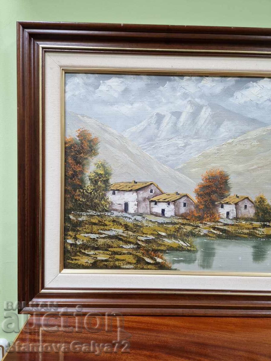 Beautiful Belgian original oil painting on canvas - 5