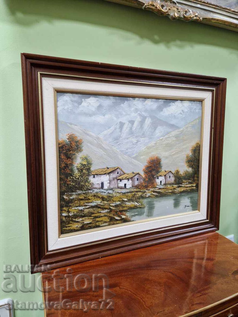 Beautiful Belgian original oil painting on canvas - 6