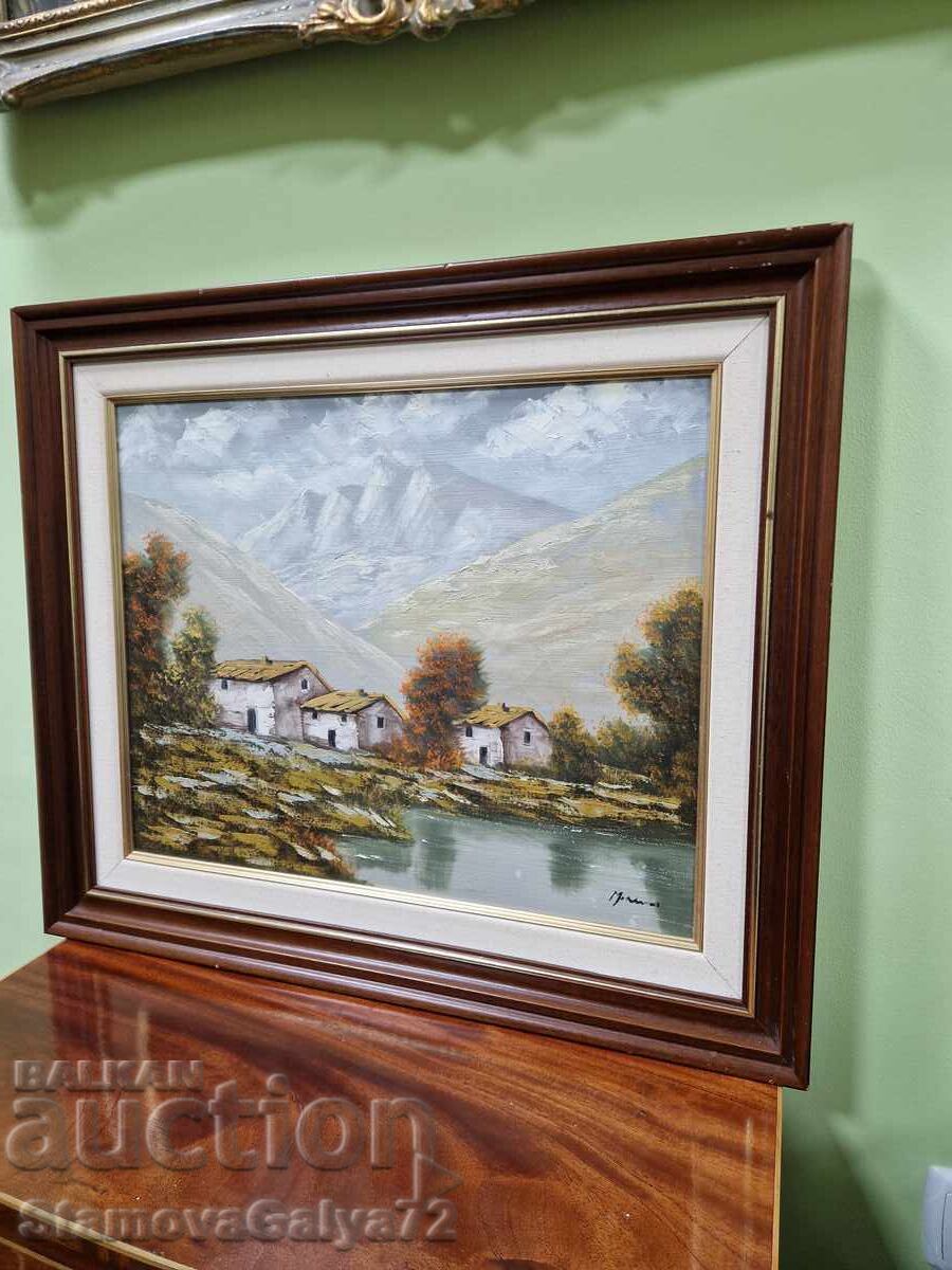 Beautiful Belgian original oil painting on canvas - 7
