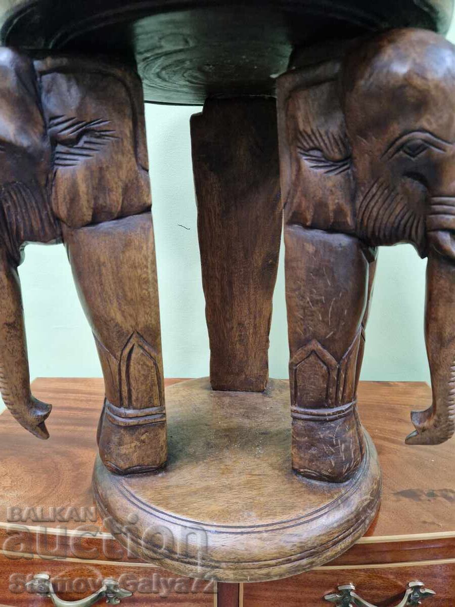 Εξαιρετικό σπάνιο αντίκα αγγλο-ινδικό ξύλινο τραπεζάκι - 7